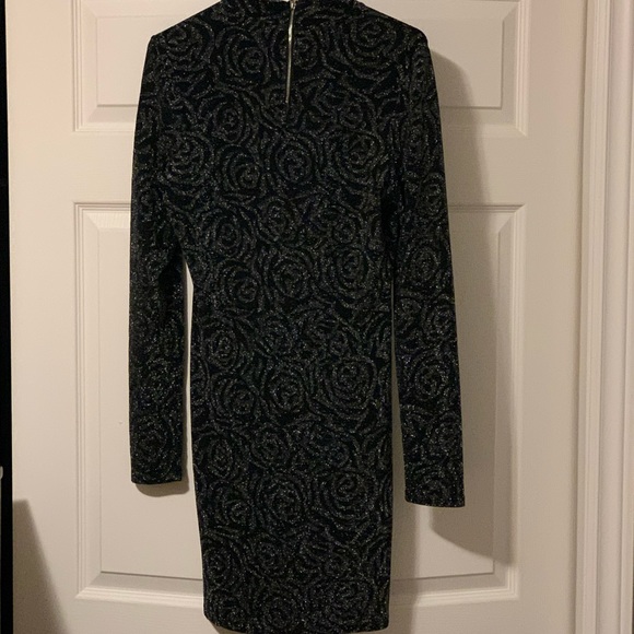 Guess | Victoria Sparkle Dress | Black & Silver - Picture 1 of 3